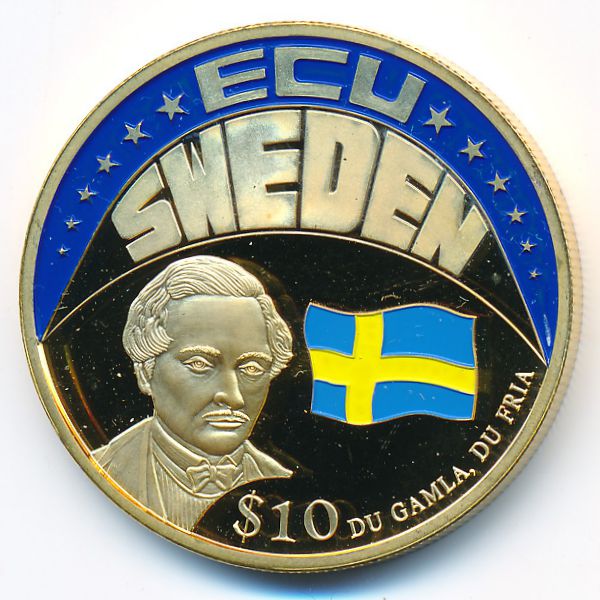 Либерия, 10 долларов (2001 г.)