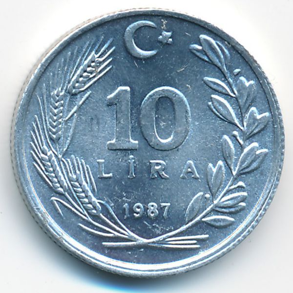 Турция, 10 лир (1987 г.)
