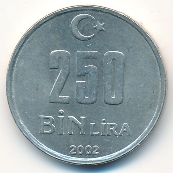 Турция, 250000 лир (2002 г.)