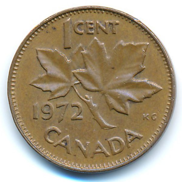 Канада, 1 цент (1972 г.)
