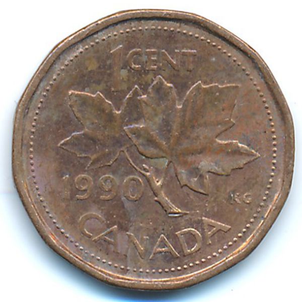 Канада, 1 цент (1990 г.)