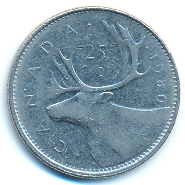 Канада, 25 центов (1980 г.)