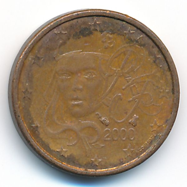 Франция, 1 евроцент (2000 г.)