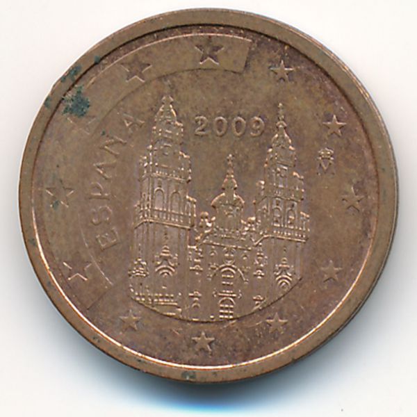 Испания, 2 евроцента (2009 г.)