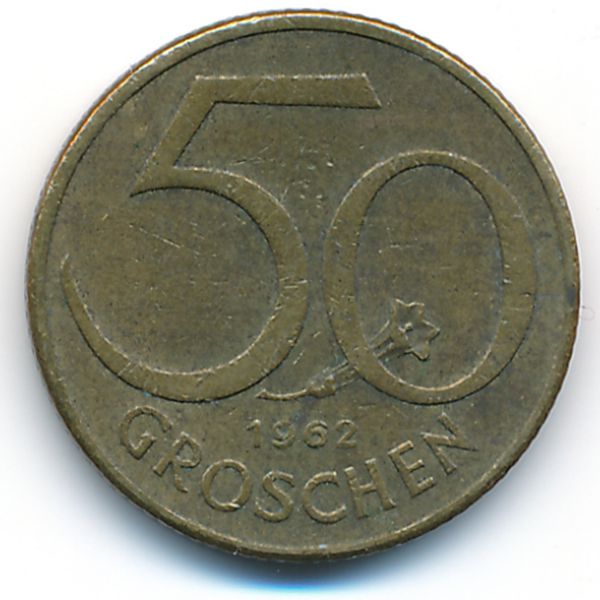 Австрия, 50 грошей (1962 г.)