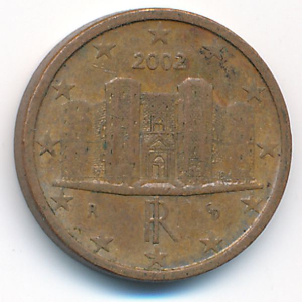 Италия, 1 евроцент (2002 г.)