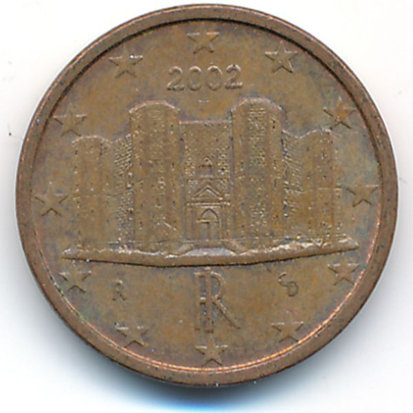 Италия, 1 евроцент (2002 г.)
