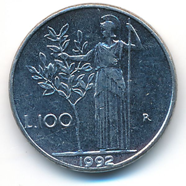 Италия, 100 лир (1992 г.)