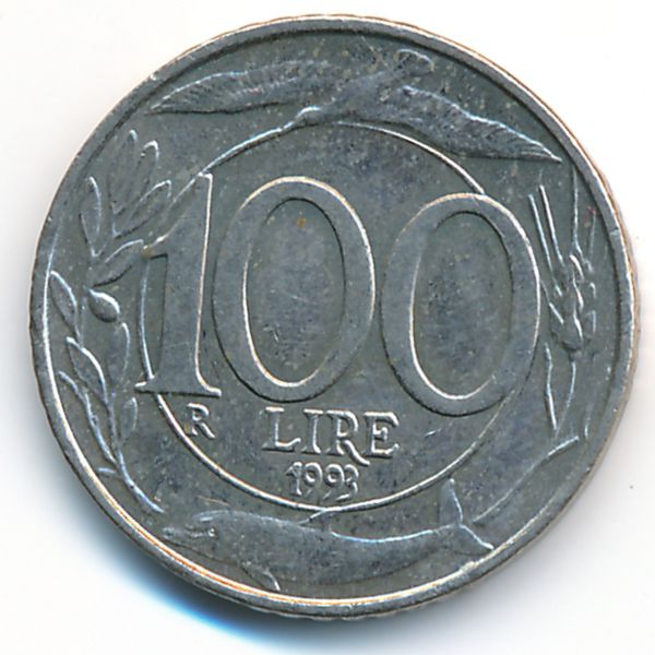 Италия, 100 лир (1993 г.)