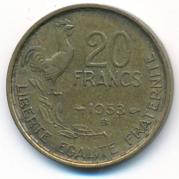 Франция, 20 франков (1953 г.)