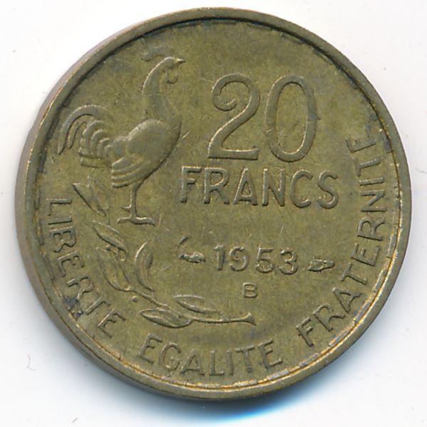 Франция, 20 франков (1953 г.)