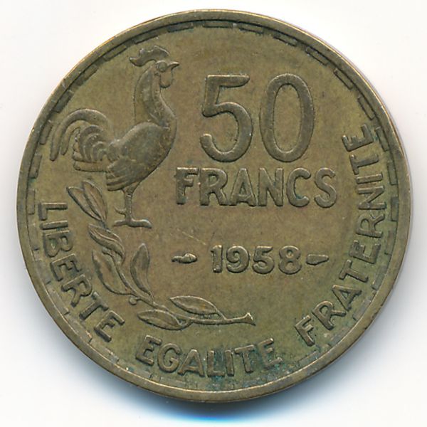 Франция, 50 франков (1958 г.)