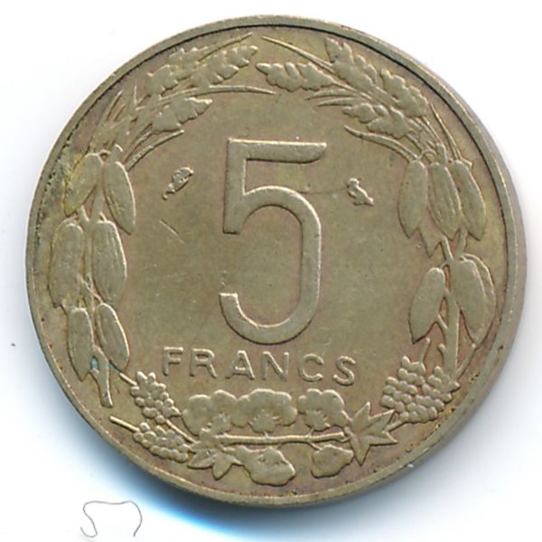 Экваториальные Африканские Штаты, 5 франков (1961 г.)