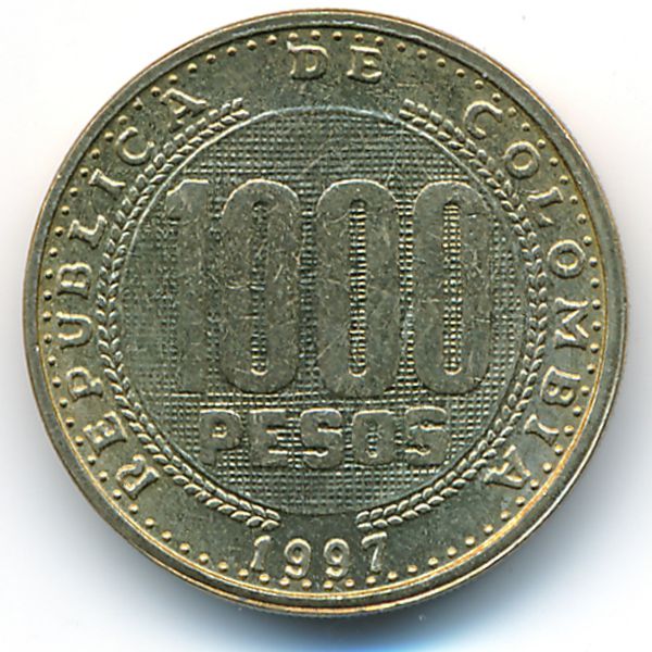 Колумбия, 1000 песо (1997 г.)