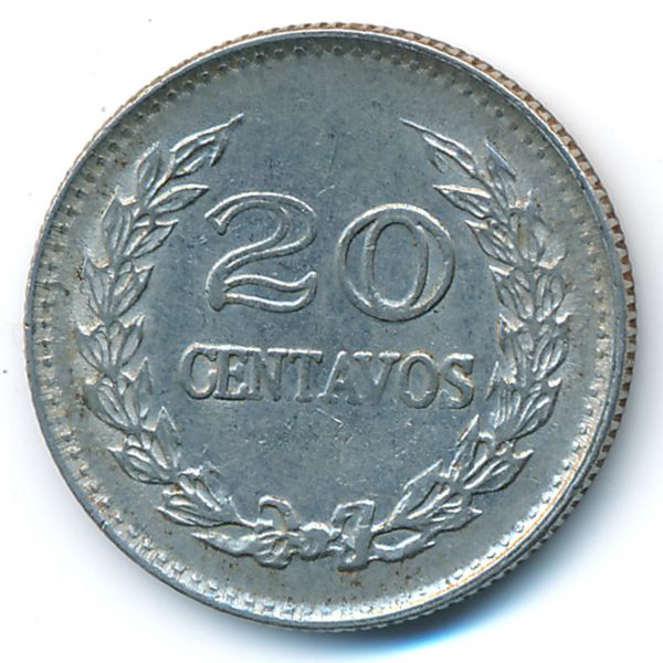 Колумбия, 20 сентаво (1970 г.)