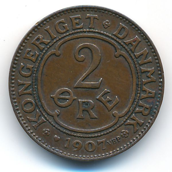 Дания, 2 эре (1907 г.)
