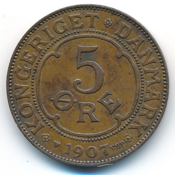 Дания, 5 эре (1907 г.)