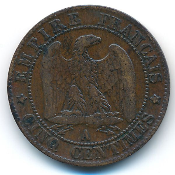 Франция, 5 сентим (1856 г.)