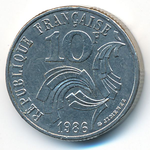 Франция, 10 франков (1986 г.)