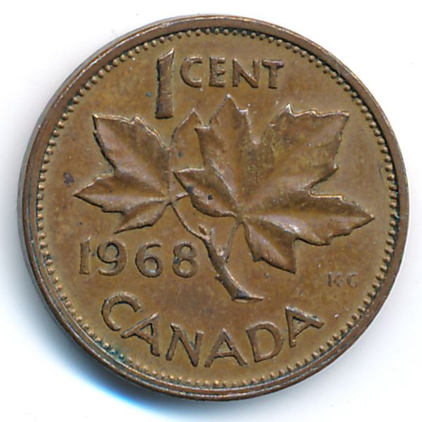Канада, 1 цент (1968 г.)