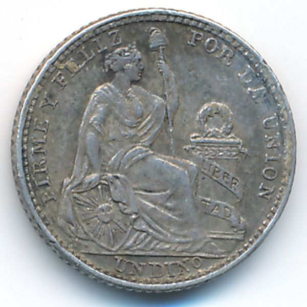Перу, 1 динеро (1910 г.)