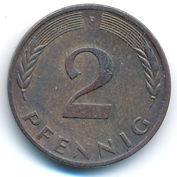 ФРГ, 2 пфеннига (1977 г.)