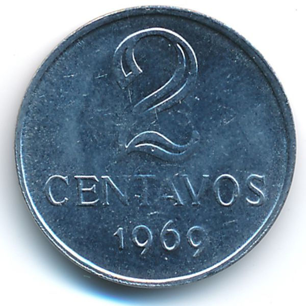 Бразилия, 2 сентаво (1969 г.)
