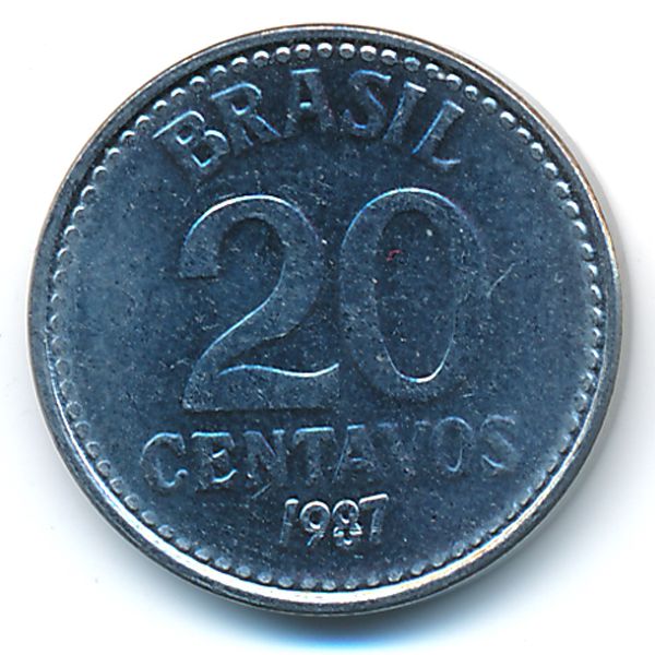 Бразилия, 20 сентаво (1987 г.)