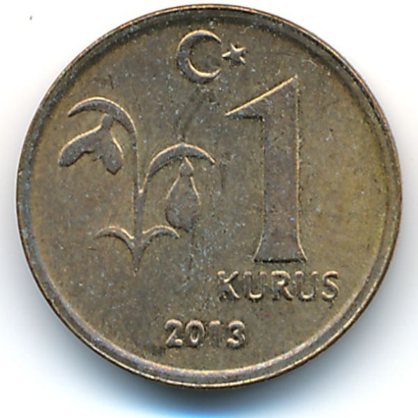Турция, 1 куруш (2013 г.)