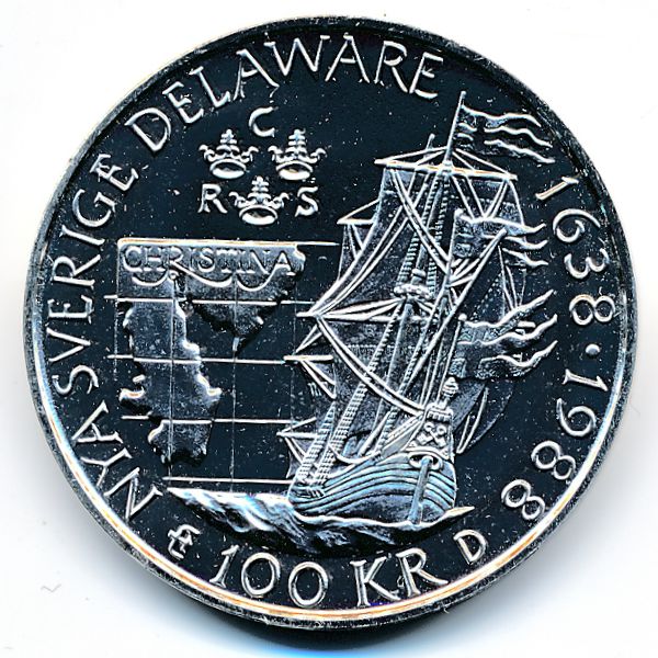 Швеция, 100 крон (1988 г.)