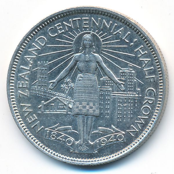 Новая Зеландия, 1/2 кроны (1940 г.)