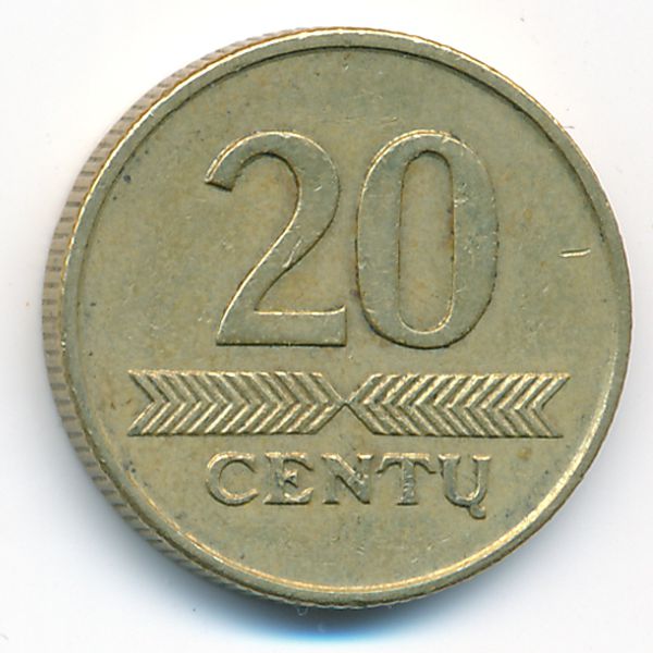 Литва, 20 центов (1998 г.)