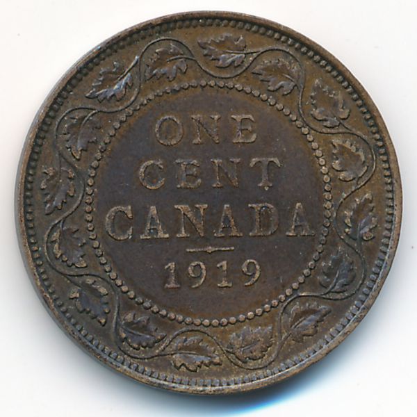 Канада, 1 цент (1919 г.)