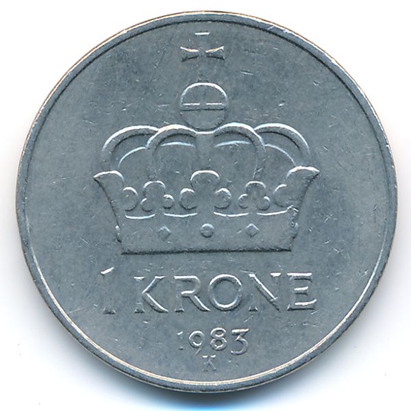 Норвегия, 1 крона (1983 г.)