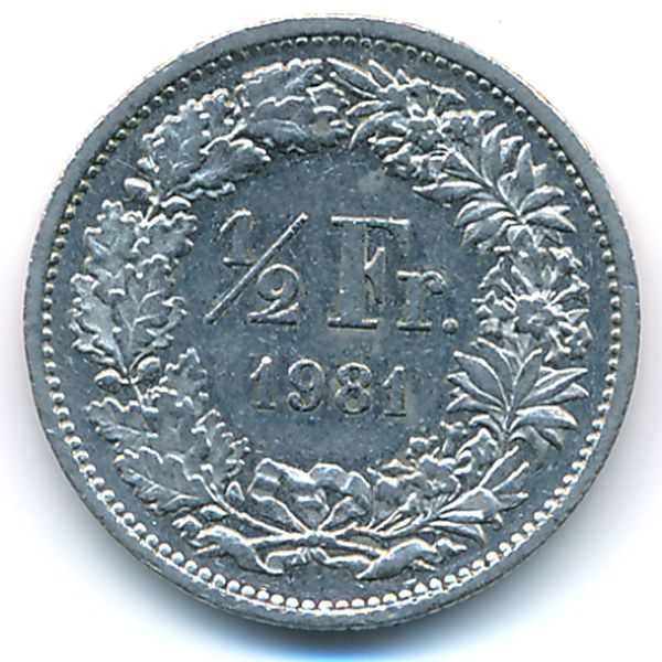 Швейцария, 1/2 франка (1981 г.)