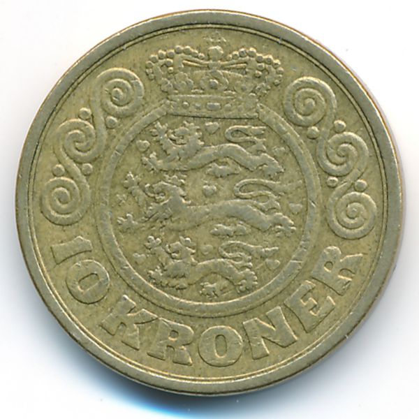 Дания, 10 крон (1989 г.)