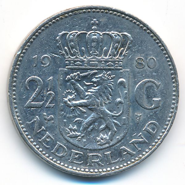 Нидерланды, 2 1/2 гульдена (1980 г.)