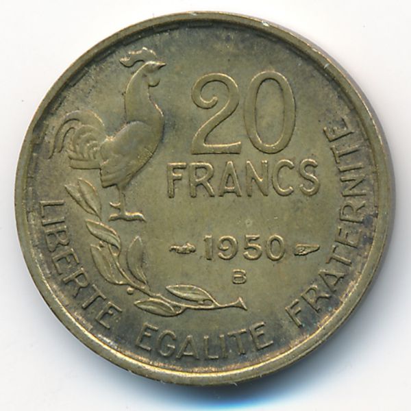 Франция, 20 франков (1950 г.)