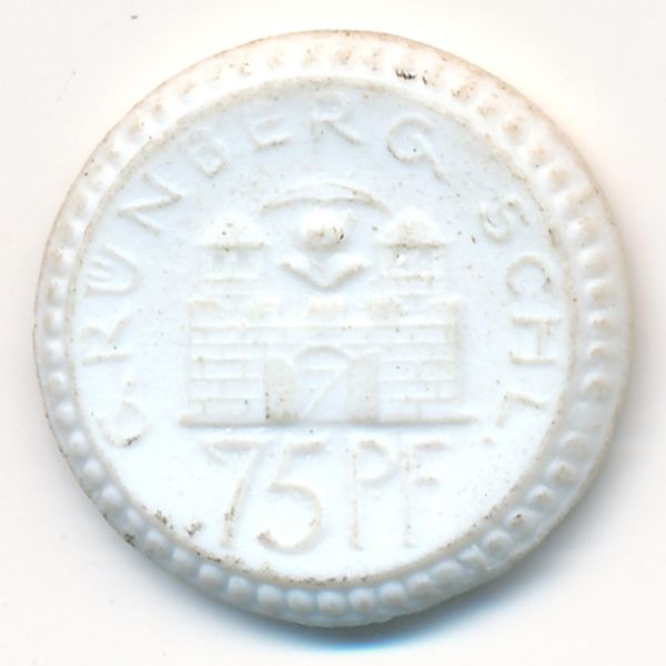 Грюнберг., 75 пфеннигов (1922 г.)