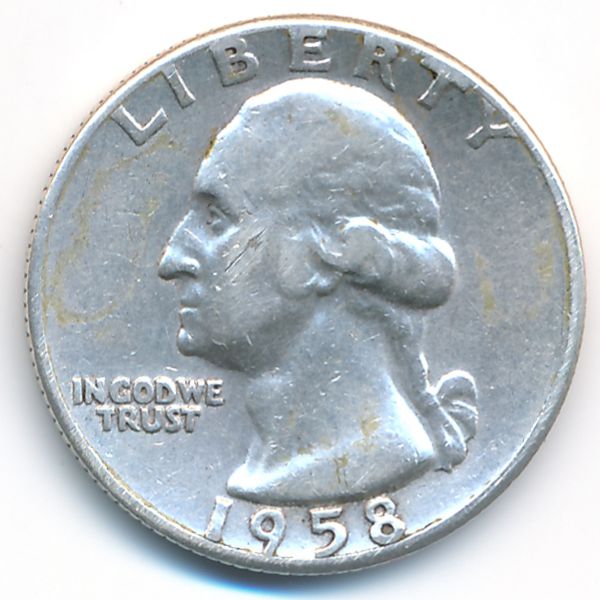 США, 1/4 доллара (1958 г.)