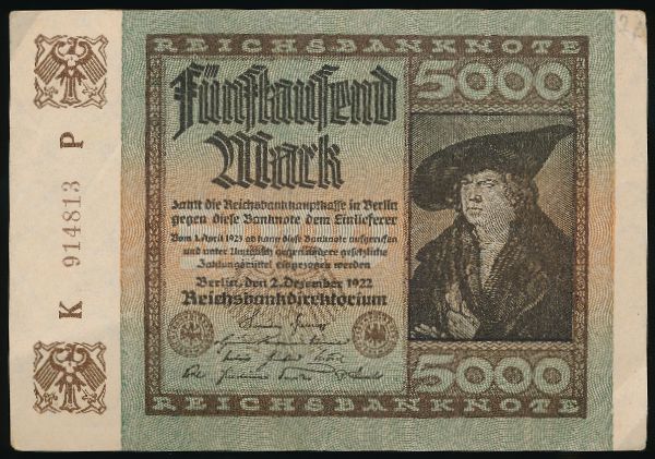Германия, 5000 марок (1922 г.)