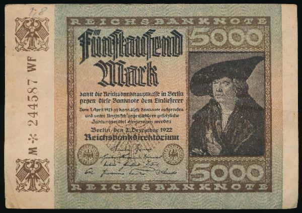 Германия, 5000 марок (1922 г.)