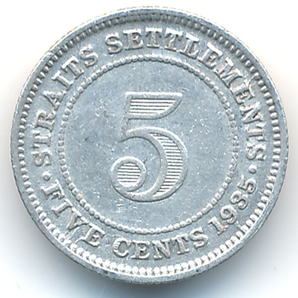 Стрейтс-Сетлментс, 5 центов (1935 г.)