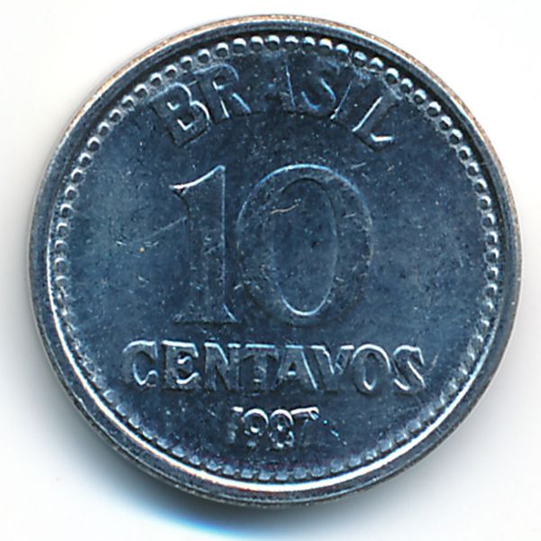 Бразилия, 10 сентаво (1987 г.)