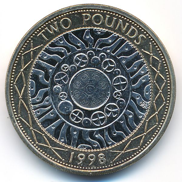 Великобритания, 2 фунта (1998 г.)