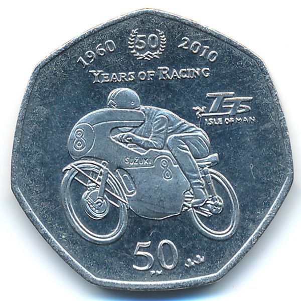 Остров Мэн, 50 пенсов (2010 г.)