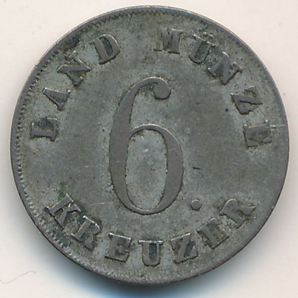 Саксен-Кобург-Гота, 6 крейцеров (1834 г.)