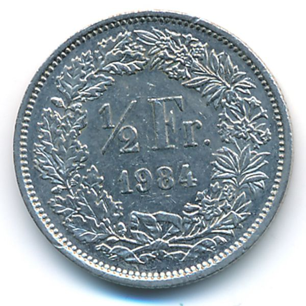 Швейцария, 1/2 франка (1984 г.)