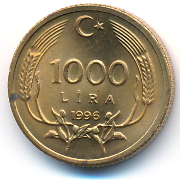 Турция, 1000 лир (1996 г.)