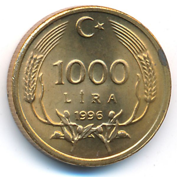 Турция, 1000 лир (1996 г.)